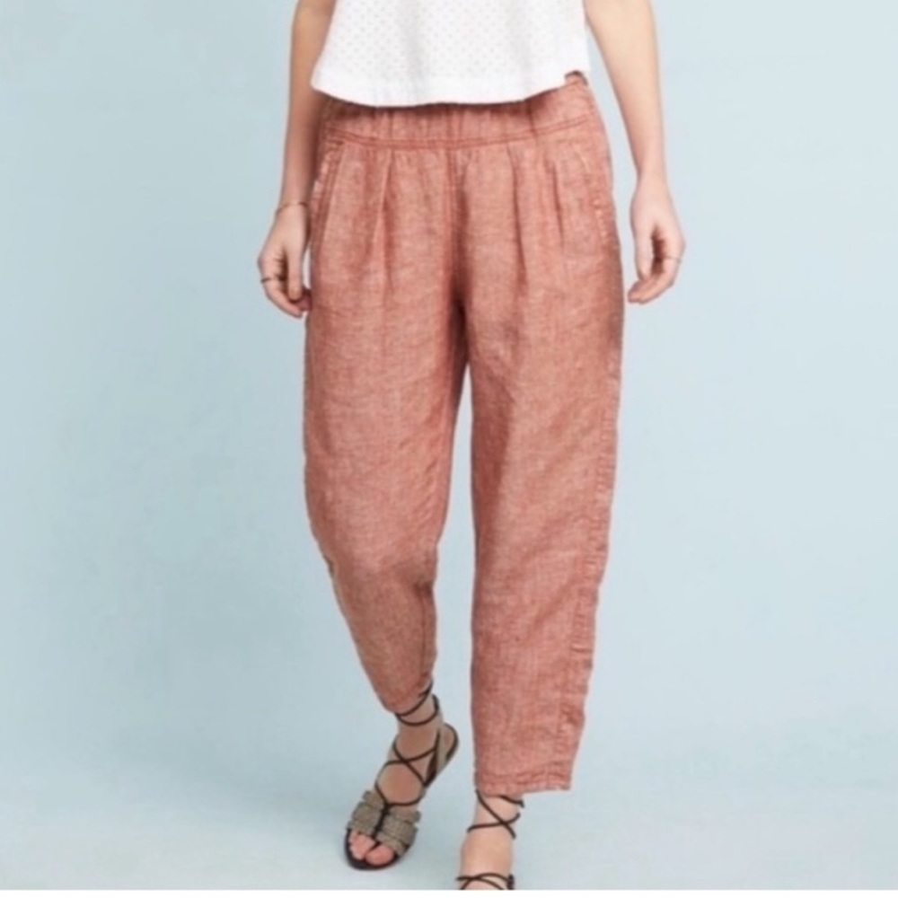 NWT Anthropologie Hei Hei Linen Jogger Pants